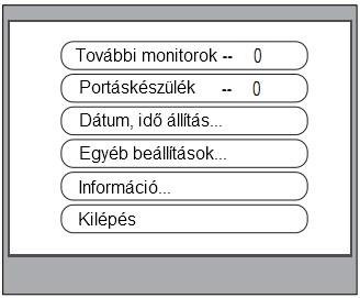 5.5 Beállítások Készenléti módban nyomja meg a MENU gombot, ekkor a dátum/idő oldal fog megjelenni. Tétlenség esetén 3 perc múlva ez az oldal eltűnik.