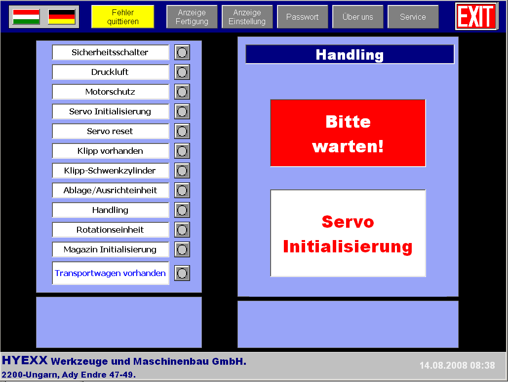 4.3. Inicializáló képernyő 4.3.1. Újraindítási Inicializáló képernyő Két esetben találkozhatunk az Inicializálási képernyővel.