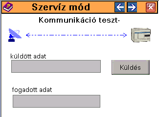 Kommunikáció teszt 13. ábra adatátvitel teszt Ez a lap csak a rádiós, kétirányú adatátvitelt használó készülékeknél létezik!