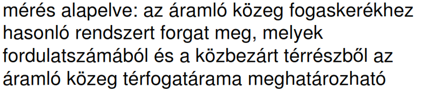 Forgó rendszerű áramlásmérés