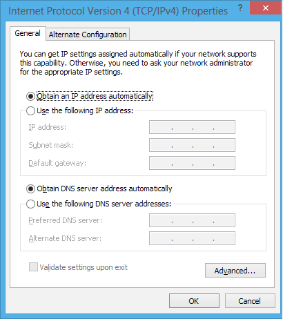 5. Érintse meg az Internet Protocol Version 4 (TCP/ IPv4) elemet, majd érintse meg a Properties (Tulajdonságok) gombra. 6.