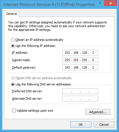 Statikus IP hálózati kapcsolat konfigurálása 1. Ismételje meg a Configuring a dynamic IP/PPPoE network connection (Dinamikus IP/PPPoE hálózati kapcsolat konfigurálása) című rész 1-5. lépését.