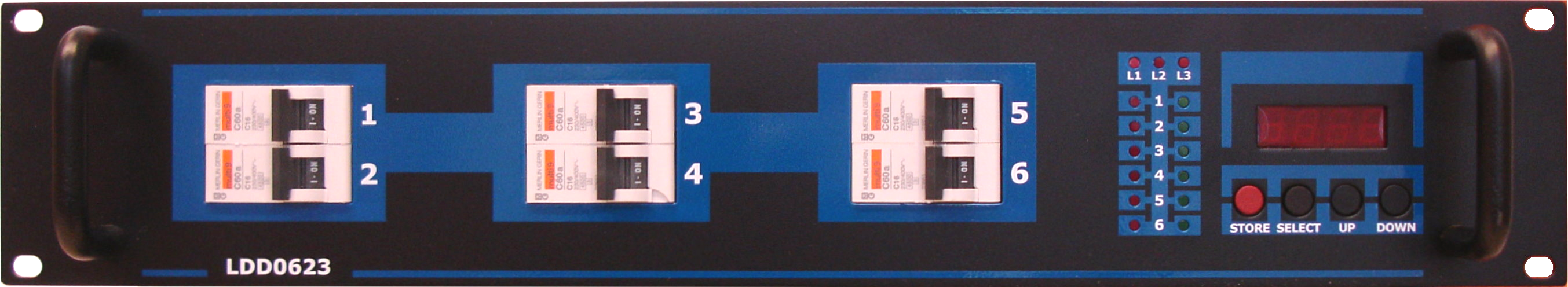 6 X 2,3kW-OS DIGITÁLIS DIMMER 2,3 kw kimeneti teljesítmény csatornánként DMX 512 vezérlés DMX címzés csatornánként (Patch) Előfűtés Csatorna teszt Hőmérsékelet vezérelt csendes ventilátor Harting
