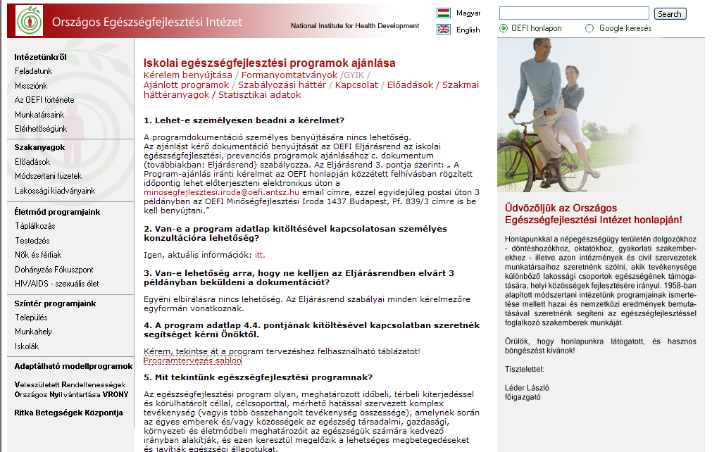 www.oefi.hu Minőségfejlesztési Programiroda Eddigi kérelmek (2014. február 20.