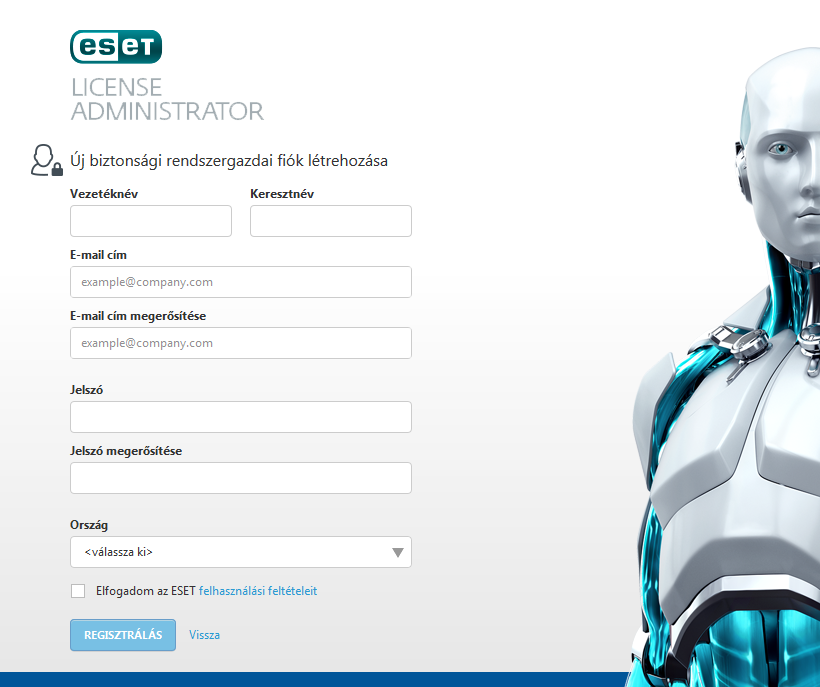 4. Biztonsági rendszergazda Az ESET License Administrator alsó részén a Biztonsági rendszergazda csoport található.