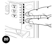 4.4) A kapuhossz megtanítása A készülékek megtanítása után az L3 és L4 LED-ek elkezdenek villogni.