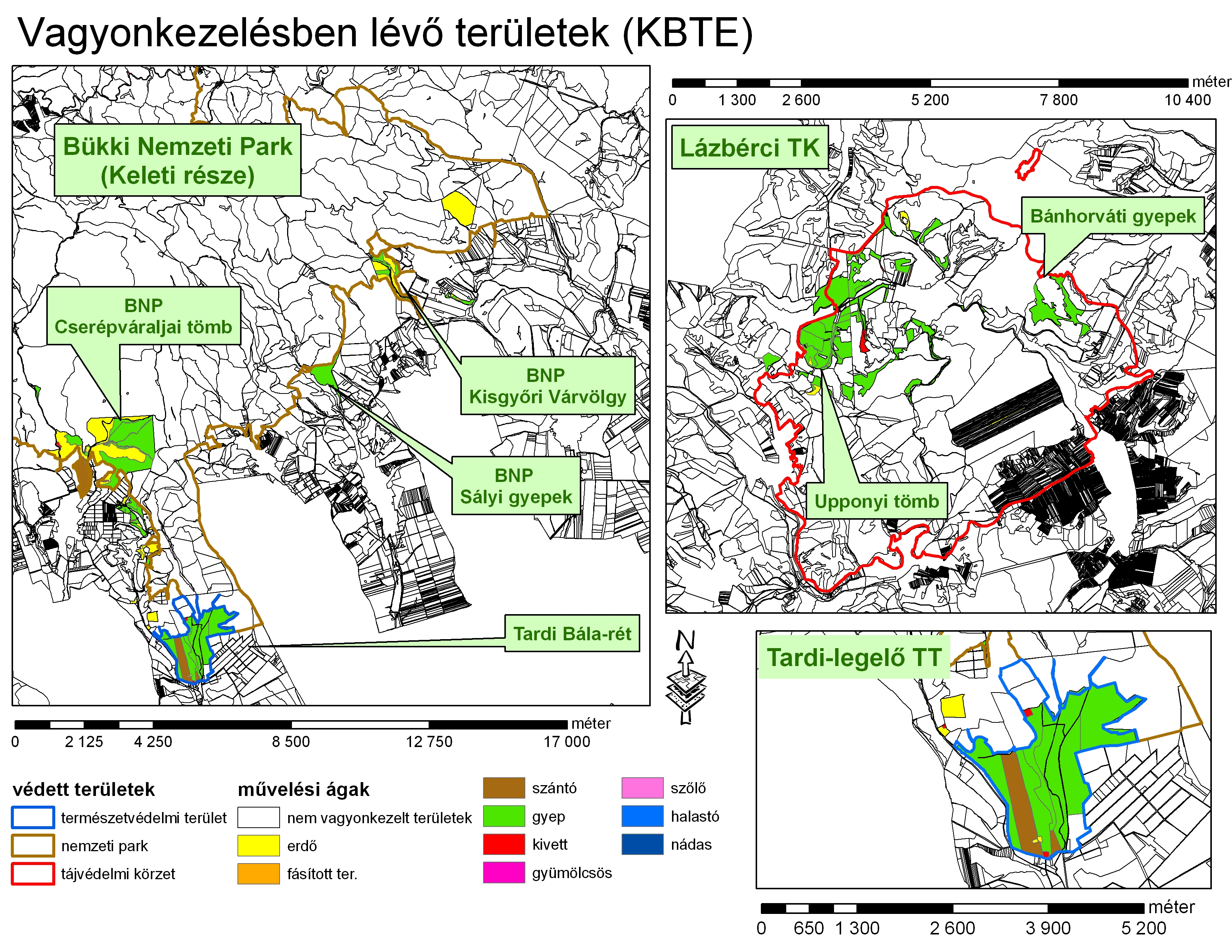Bükki Nemzeti Park Igazgatóság KELET-BÜKKI TÁJEGYSÉG Helyzetelemzés A tájegység illetékességi területén a Bükki Nemzeti Park (BNP) keleti része, a Lázbérci Tájvédelmi Körzet (LTK) és a Tardi-legelı