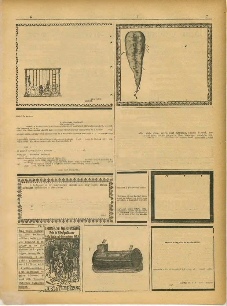 17. SZÁM. 7-IK ÉVFOLYAM. KÖZTELEK, 1897. FEBRUÁR HÖ 27. 279 Mindennemű tornaszerebet $ és legjobb miiiőségo Q I gazdasági kötélnemüekeí, a ajánl a BLEIER ós WEISZ, \ \ kötélgy&ri czég Budapest.