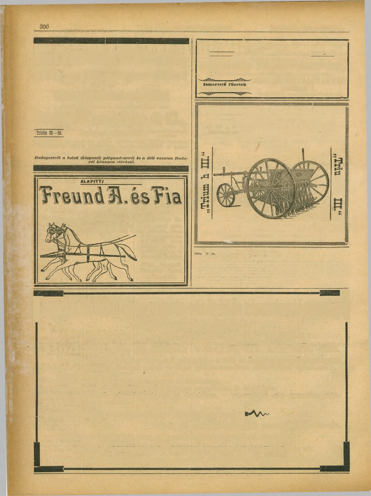 Gőzekéket, Gőz-tatEhangereket és Gőz-ntbnozdonyokat a legtökéletesebb szerkezettel és legolcsóbb árak mellett szállít John FowSer & Co.