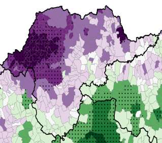 20 Borsod-Abaúj-Zemplén megye 15-64 éves női lakosságának az emésztőrendszer betegségei okozta halálozása járási és települési szinten, 2008-2012.