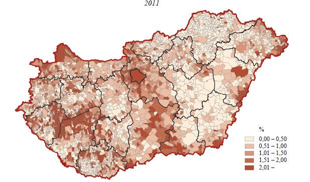 Az ezredforduló után itt is megfigyelhető a külföldiek számának és arányának emelkedése (III/14. ábra). III/14.