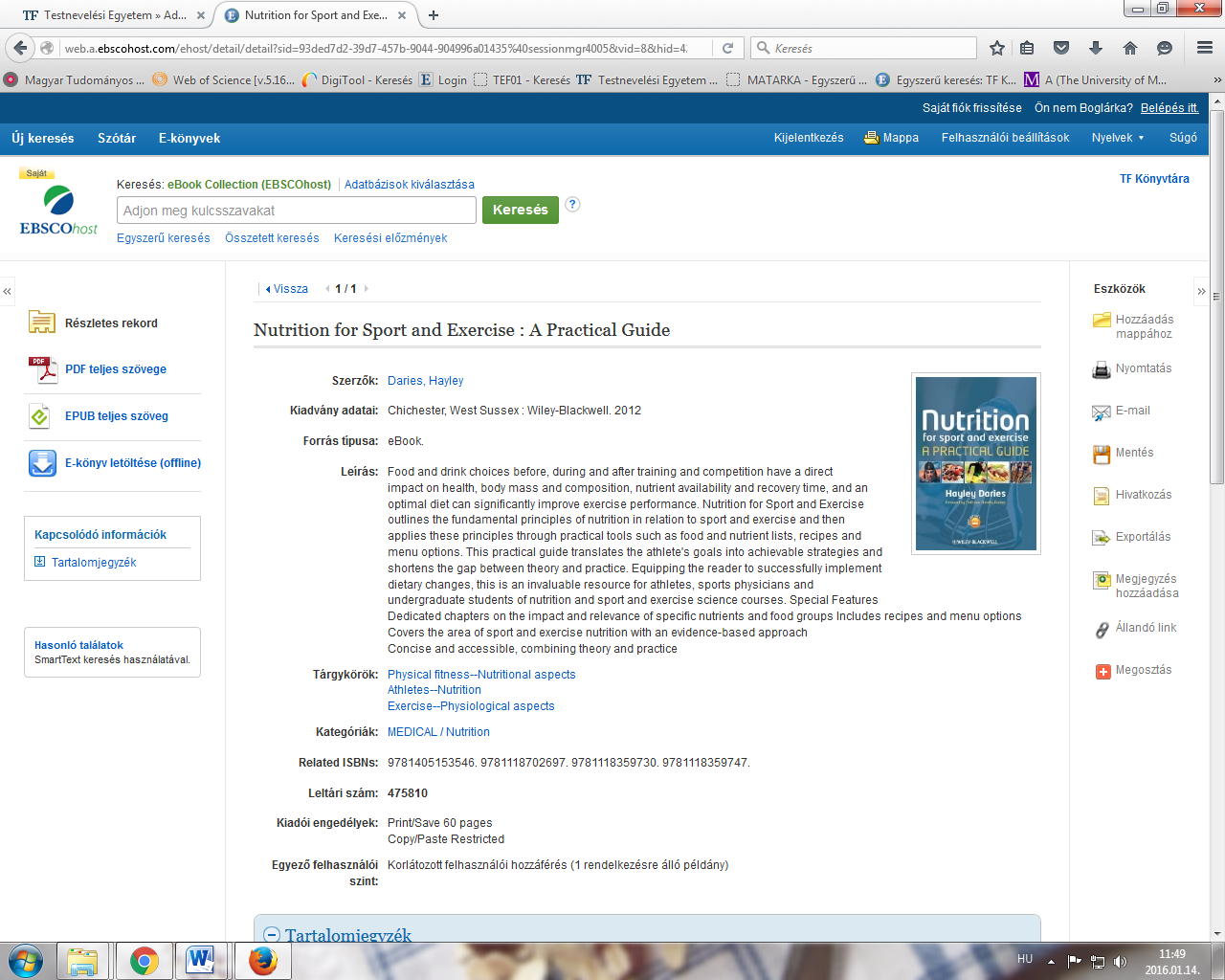 E-könyvek online olvasása Bejelentkezés után a listából kiválasztjuk a számunkra szükséges könyvet.