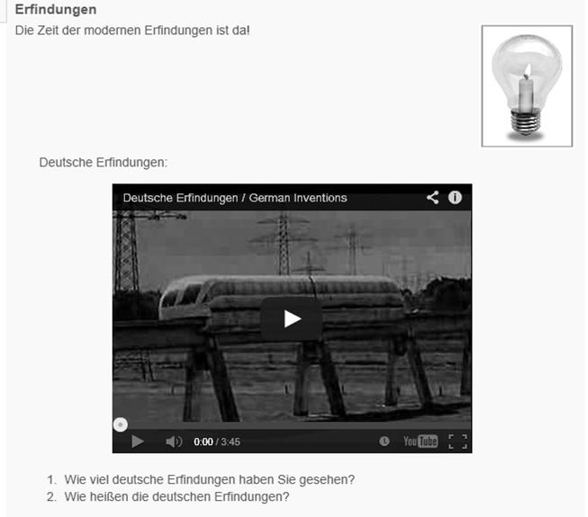 Šárka Zikešová - Ilona Bourová: Genügt lediglich das E-Learning zum Fremdsprachenunterricht Abb. 1., Beispiel der begleitenden Fragen zu Videoaufnahmen im Kurs UPN1A Quelle: https://unicom.upce.