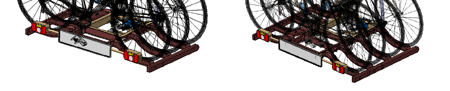 Ha nem csak két kerékpárt szeretne magával vinni a kerékpárszállító tulajdonosa, bármikor, akár már két felszerelt kerékpár esetén is, bővítheti a szerkezetet egy vagy két modullal (69-es ábra). 72.