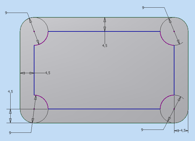 Part 01 Applying part modeling 2 Program independent During the sketch preparation use the line and rounding commands.
