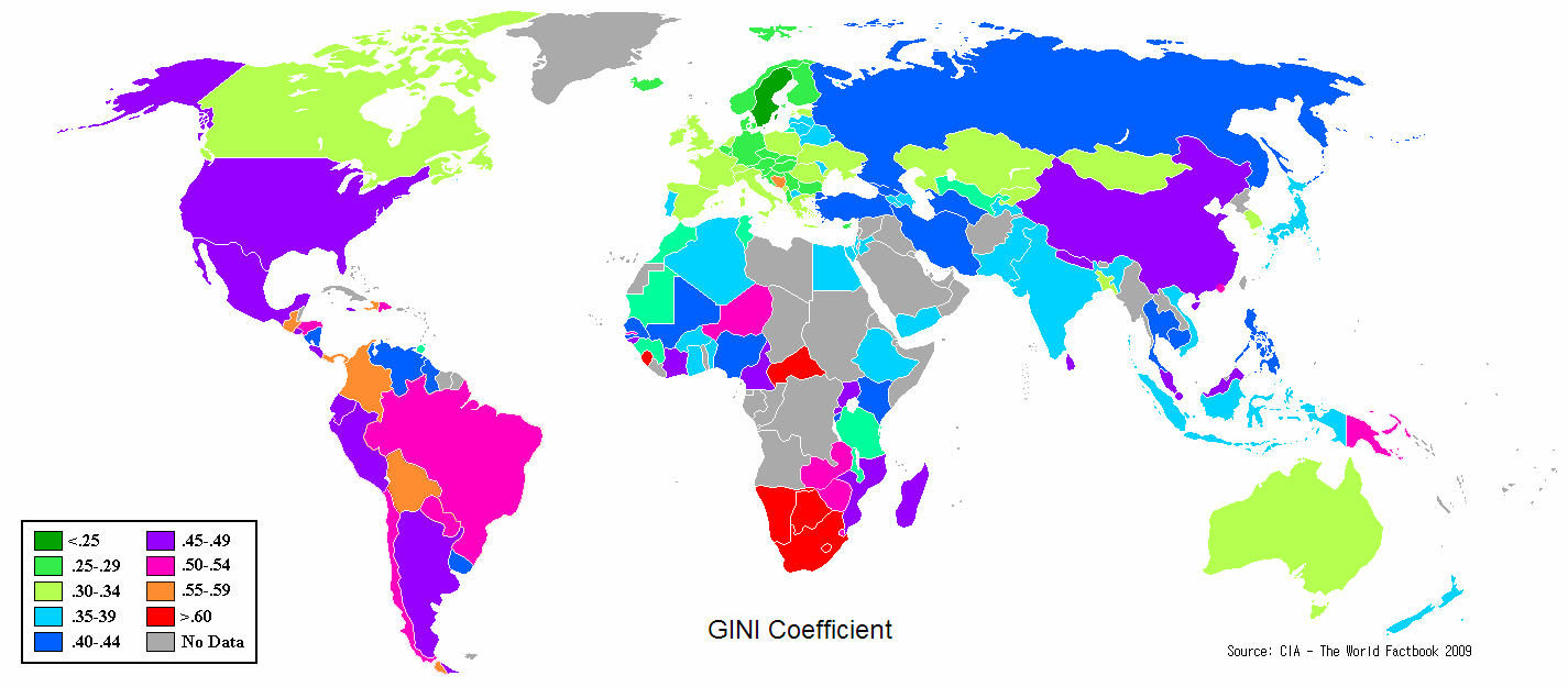 Egyenlőtlenség mérése GINI Index GINI index:a Gini-index egy közgazdasági mérőszám, ami a statisztikai eloszlások egyenlőtlenségeit méri.