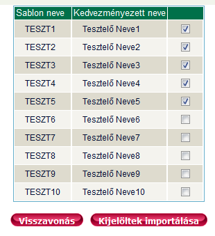 3.8.5.2. Több új sablon Excel fájlból történő importálása A menüpont segítségével tömegesen importálhat átutalási sablonokat, ami megkönnyíti a több átutalási sablon bevitelét a rendszerbe.