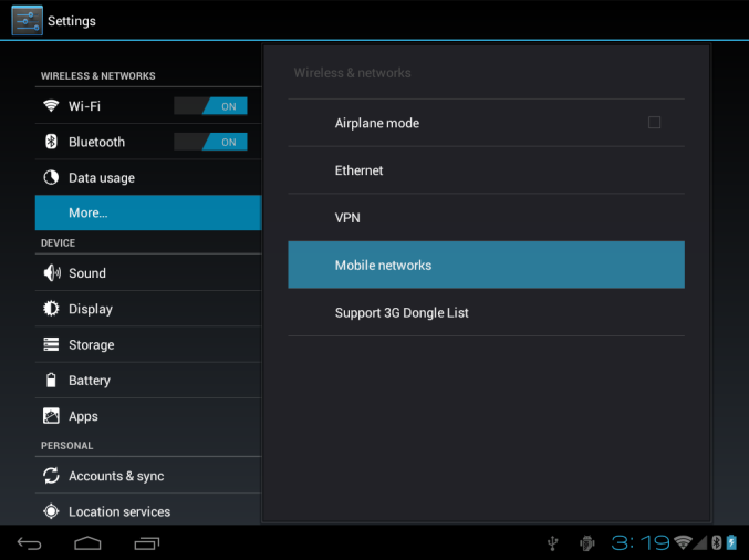 Point of View Mobii 1325 - Android 4.1 Tablet PC Magyar 4.4 3G engedélyezése (opcionális) Kapcsolja ki az eszközt a SIM kártya behelyezése előtt.