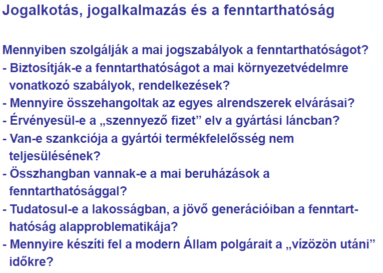 Fenntarthatóság a