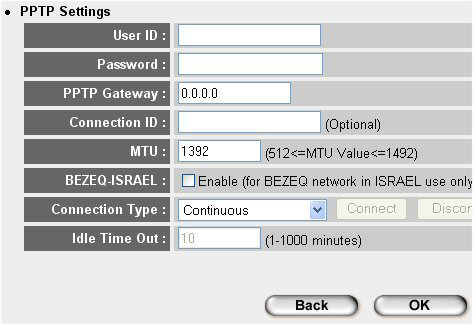 . IP Address Info PPTP 7 A B 4 5 6 7 8 9 A. Az internetszolgáltató PPTP protokollt használ dinamikus IP címmel.. Adja meg az internetszolgáltatótól kapott gazdaszámítógép (host) nevet (pl.