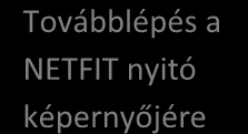 18 4.2 Intézmény választás NETFIT modul kiválasztását követően megjelenik az intézmény kiválasztására szolgáló képernyő.