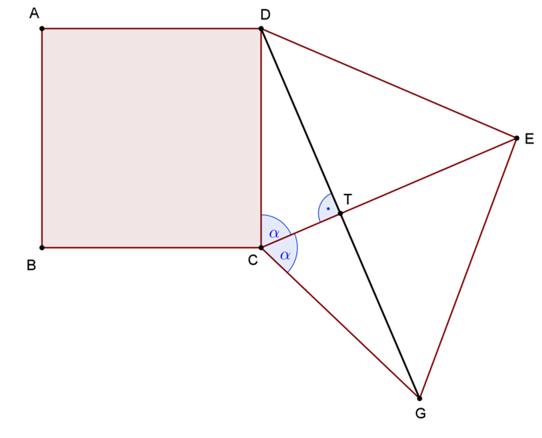 180 γ szöghöz tartozó, az ABC háromszög belsejében lévő látókör pontja. Ez pedig éppen a k körvonal megfelelő íve. Ezzel beláttuk, hogy a három kör közös ponton megy át. 9.