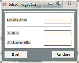 Kitöltve a három megjelenő mezőt, az új jelszó a Rendben gomb hatására rögzül. A menüpont Olvasás joggal is indítható. 5.