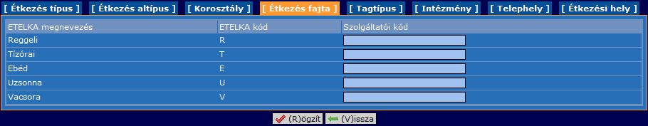 1.1.10. Szolgáltató kódok adminisztrációja (529) 19.