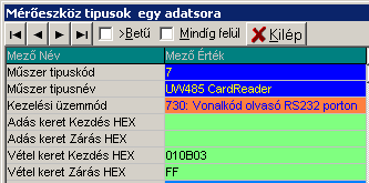 METRISoft KFT PW2.EXE Jármű Mérlegelő Program 18/13 Hmvhely Jókai u.30. Mérlegelés kártyaolvasóval Kezelési Utasítás 7.1.1.2. Olvasó csatlakoztatása a számítógép soros vonalára Egy önálló 'mérőhely' sot kell létrehozni a táblázatban.