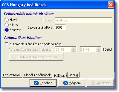 Beállítások A legördülő listában mindig azok a nyomtatók kerülnek megjelenítésre, amelyek az adott windows-os munkaállomásra telepítésre kerültek!