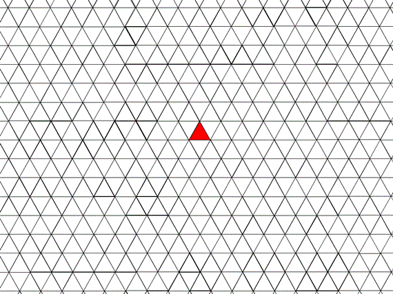 Párhuzamos automata modellek 3.1. animáció: Mintázatnövekedés háromszögrácson.