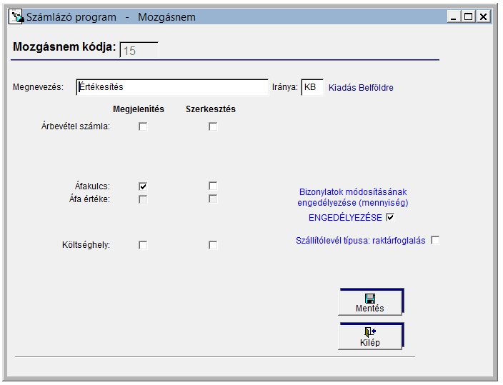 FORINT-Soft Kft. Számlázás-házipénztár 19 cikkimp.xls fájlból.