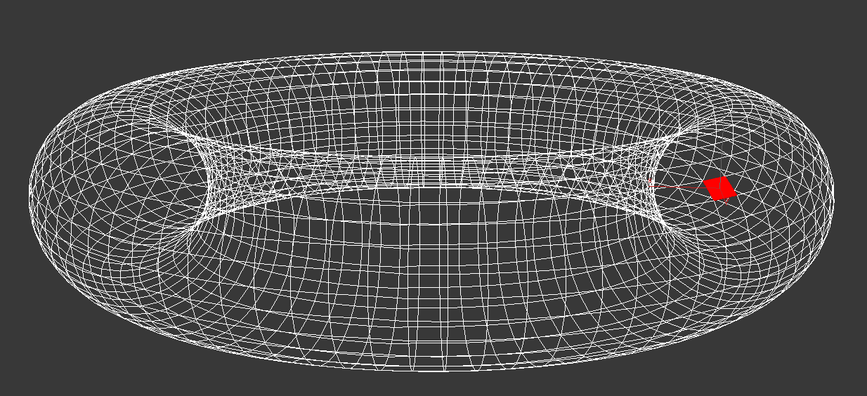 Nézzünk egy picit bonyolultabb object-et, mint pl ezt a torus-t, ugyanazokat az alkotókat megtalálhatjuk rajta.