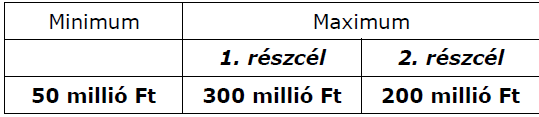 Támogatás mértéke: *A támogatás mértéke a KKV-k részére adható plusz támogatási mértékek egy részének érvényesítése mellett kerültek meghatározásra. **A 311/2007 (XI. 17.) Korm.