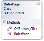 RulesButton_Click (object sender, RoutedEventArgs e): eseménykezelő metódus. Feladata, hogy betöltse a játék tudnivalóit leíró képernyőt. A RulesPage a játék leírását tartalmazza.