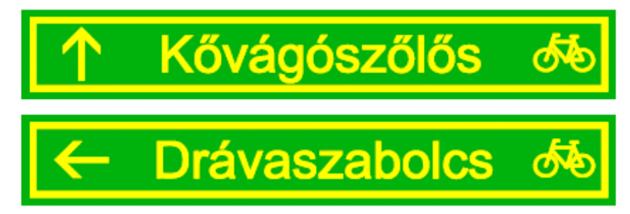 4.10.1 A jelzésrendszer felépítése A kerékpáros útirányjelző táblarendszer kialakítását (felépítését, logikáját, a táblák tartalmát, elrendezését) az Útügyi Műszaki Előírások 19 részletesen