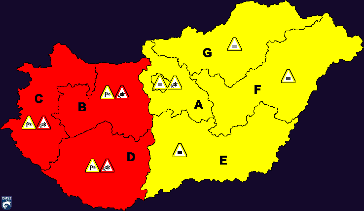 A Dunántúlon nagy területen kialakuló erős hófúvásra vonatkozó figyelmeztető előrejelzés pénteken délelőtt került ki a met.hu-ra.