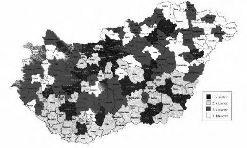 11 technológiai, 25 tehetség és 6 toleranciát leképező mutatóból áll össze a komplex vizsgálat, mely alapján a hazai kistérségeket 4 különböző klaszterbe sorolja.