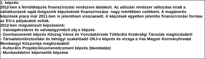 1. Szervezet azonosító adatai 1.1 Név 1.2 Székhely Irányítószám: 9 7 Település: Szombathely Közterület neve: Kőszegi Közterület jellege: utca Házszám: Lépcsőház: Emelet: Ajtó: 2 1.