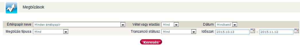 A megbízás státuszáról a tevékenységnaplóban, a Megbízás áttekintőben valamint a Portfólió áttekintőben kaphat további információkat. 3.1.