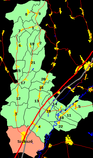 Szerencsköz: Nagykinizs, Hernádkércs Sajó-Hernád-sík: Szikszó 7. ábra: A Szikszói kistérség (forrás: VÁTI) 1.