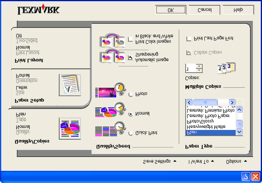 Hely Kapcsolattartási információk Lehetőségek Tudnivalók arról, hogyan érhető el a Lexmark telefonon vagy az interneten keresztül. A tintaszintek megtekintése és új nyomtatópatronok vásárlása.