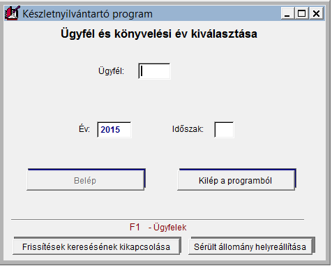 FORINT-Soft Kft. Készletnyilvántartó program 12 3. Felhasználói felület felépítése 3.1. Nyomógombok A képernyőkön levő nyomógombok kék árnyékú szürke téglalapok, melyek felirata a gomb funkciójára utal.