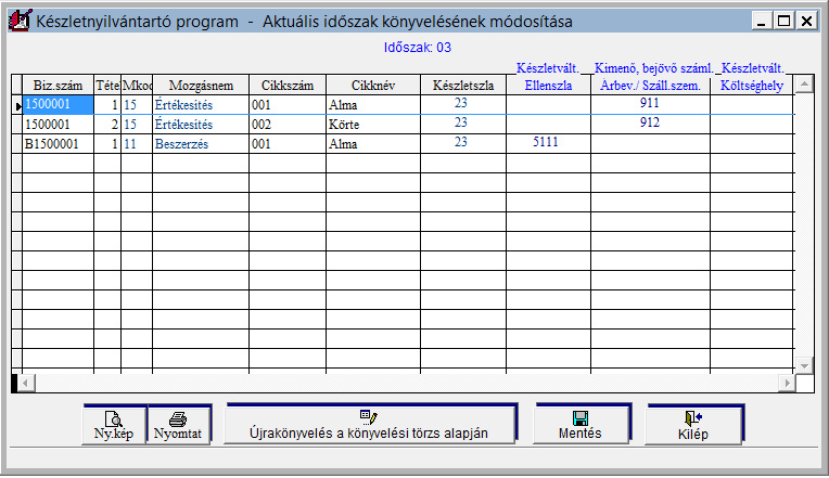 FORINT-Soft Kft. Készletnyilvántartó program 67 4.10.