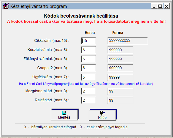 FORINT-Soft Kft. Készletnyilvántartó program 75 4.11. EKÁER bejelentés Lásd 3. számú melléklet. 4.12.