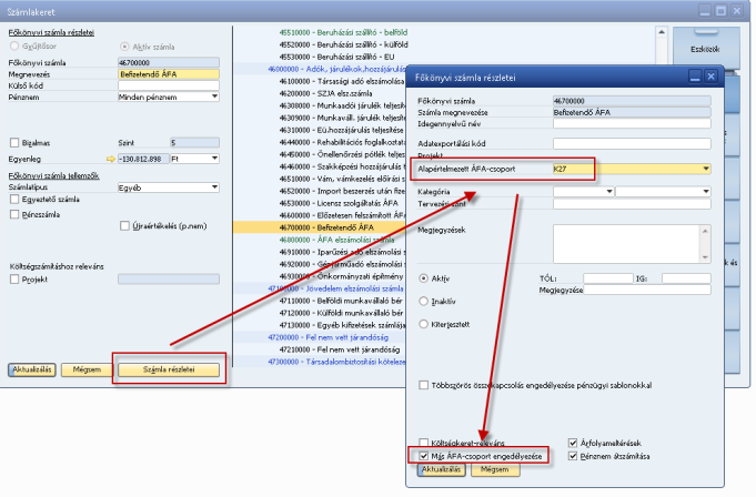 Adókódbeállítások az SAP Business One rendszerekben 1.