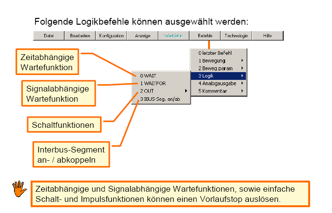 Logikai programozás Logikai programozás A bemenetek lekérdezése és a kimenetek működtetése a robotvezérlő és környezetében lévő perifériák (pl. szerszámok, érzékelők stb.
