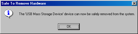 LEVÁLASZTÁS A SZÁMÍTÓGÉPRŐL 2 Windows XP. Kattintson a szimbólumra a jobb egérgombbal 2. Kattintson az USB tömegtár eszköz biztonságos eltávolítása opcióra.