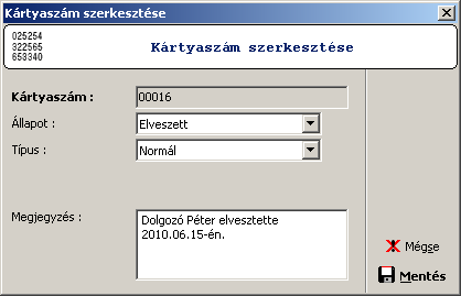 EntryProx 6.2. Elveszett, nem használható kártyák kezelése A rendszer üzemeltetése során előfordul, hogy vendég vagy dolgozó elveszíti a kártyáját.