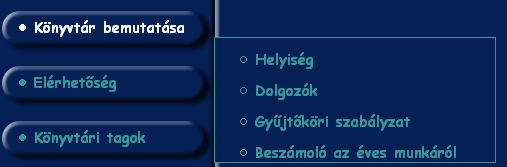 - 42 - Az iskolával kapcsolatos információkat gyakorlatilag három hierarchiaszintre osztottam fel: a nyitóoldal, a menüpontokhoz tartozó belsı oldalak, ill. az innen megnyitható böngészıablakok.
